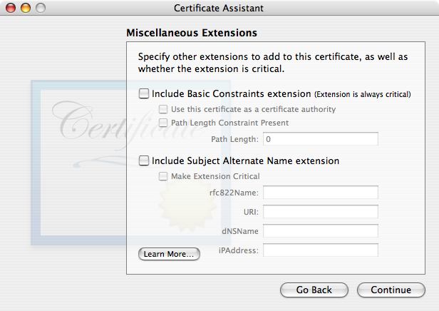 Nothing is checked in the Miscellaneous Extensions window.