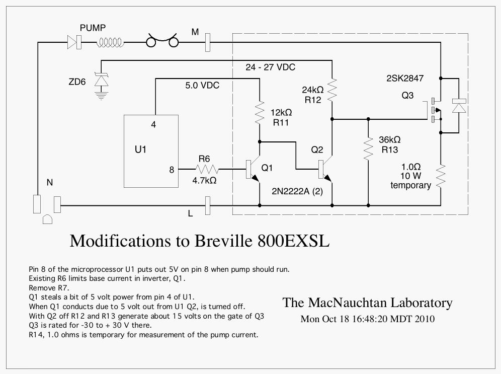 MOSFET modification schematic