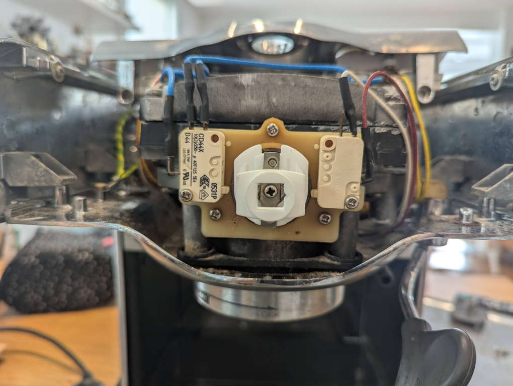 new shaft mounted on thermal block, in standby position