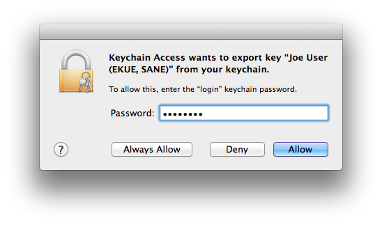 login keychain password dialog
