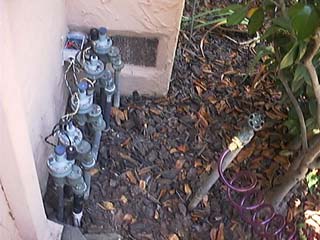 Front yard junction box and valve overview