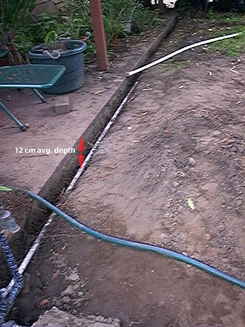 East drip feed pipe